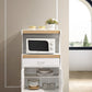 IMPORT Microwave Kitchen Cart, White