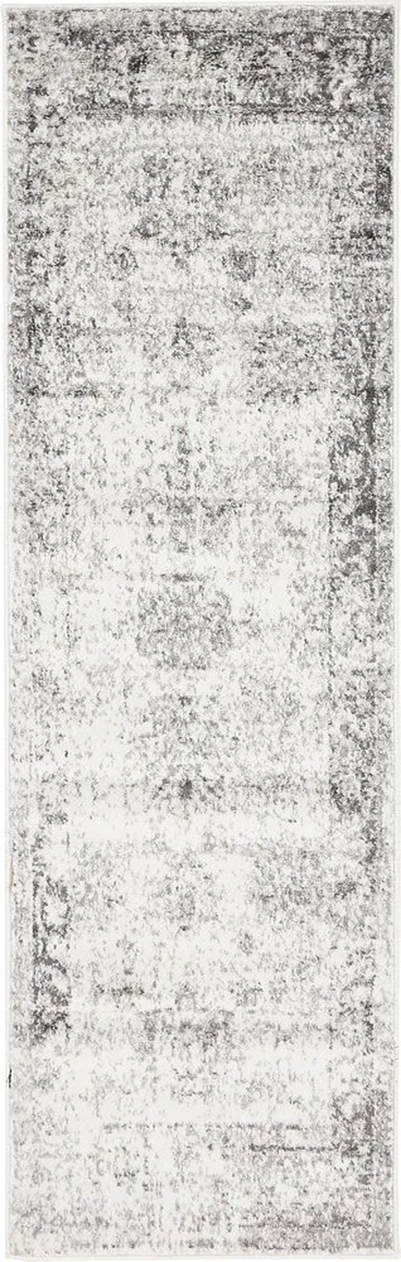 Sofia Collection Traditional Vintage Gray Runner Rug (2' X 7')
