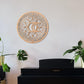 11.5" Sacred Geometry Wall Art, Wooden Union Sun Moon Wall Decor, Meditation Chakra Wood Wall Sculpture Art Symbol Spiritual Decor Yoga Gifts Crystal Grid Board (Sun Moon)