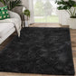 Modern Fluffy Area Rug 5X8 Feet Black Rug Plush Rugs for Living Room Bedroom Shag Rugs Dorm Decor for College Kid Rug Fuzzy Carpet for Boys Girls Home Decor Large Throw Rug Non-Slip