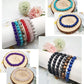 12 Pcs 8Mm Gemstones Beaded Bracelets for Men Women Stone Bead Healing Stretch round Bead Crystal Semi-Precious Bracelets Unisex