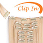 ® 20" Curly Full Head Clip in Synthetic Hair Extensions 7Pcs 140G (25#-Light Golden Blonde)