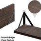 Floating Shelves Wall Mounted Set of 4, Rustic Wood Wall Shelves, Storage Shelves for Bedroom, Living Room, Bathroom, Kitchen, Office and More, Brown