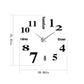 Modern DIY Analog 3D Mirror Surface Large Number Wall Clock Sticker Home Decor
