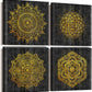 4 Piece Framed Canvas Wall Art for Living Room Family Bathroom Wall Decor Modern Kitchen Office Bedroom Decoration Black Pictures Golden Abstract Painting Inspiration Wall Artworks for Home Walls Art
