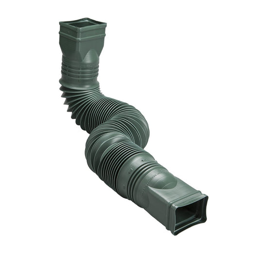 Flex-A-Spout Downspout Extension, Green Gutter Accessories