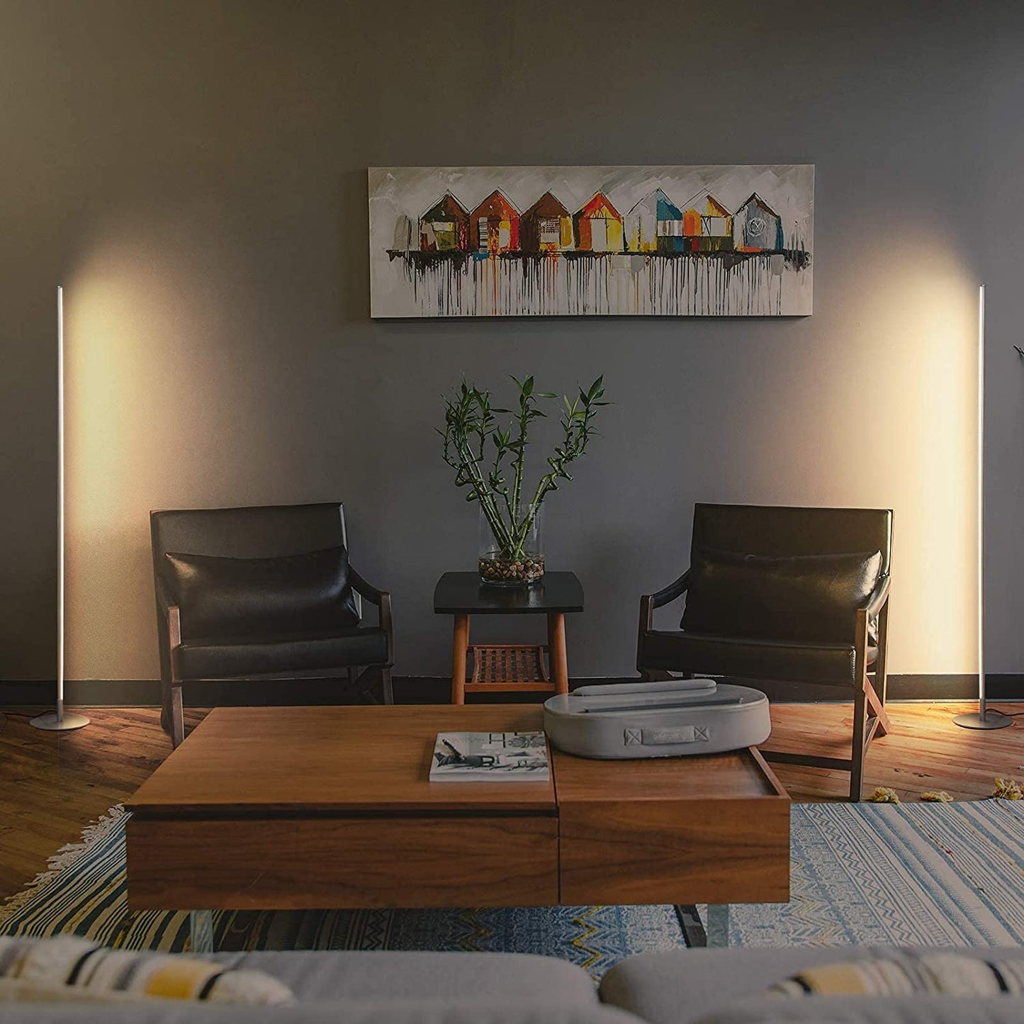 Modern Floor Lamp,Led Corner Lights with Dimmable,Standing Floor Lamp for Living Room,Bedroom,Office,Natural Light 3000K
