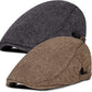 2 Pack Newsboy Hats for Men Classic Herringbone Tweed Wool Blend Flat Cap Ivy Gatsby Cabbie Driving Hat