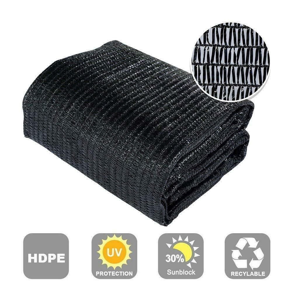 Cerbior 30% UV Sunblock Shade Cloth Cover for Garden Plants Black Greenhouse