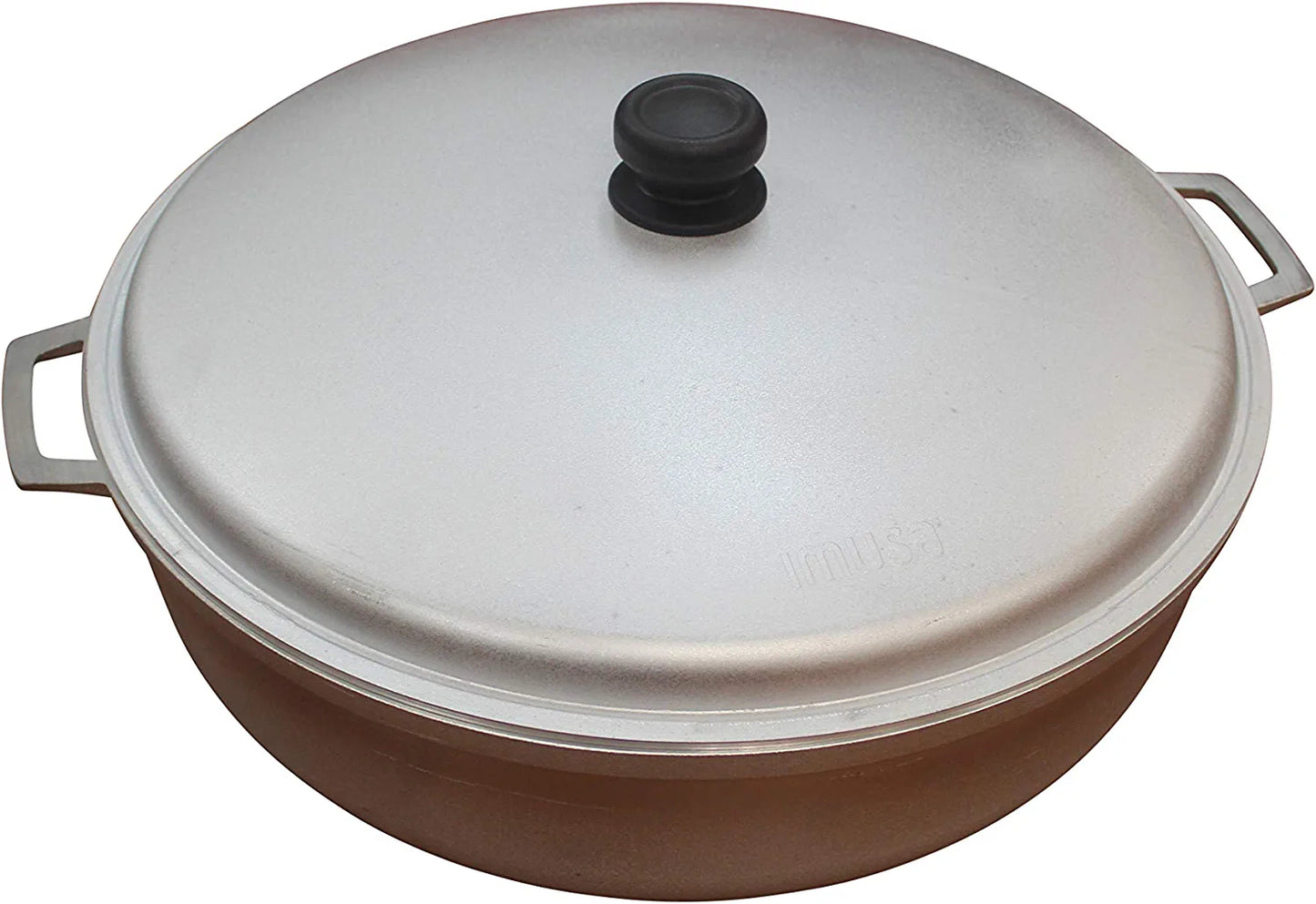 USA 17.9Qt JUMBO Traditional Colombian Caldero (Dutch Oven) for Cooking and Serving, Silver, 17.9 Quart