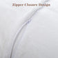 Faux Fur Pillowcases Standard Size, Set of 2 Shaggy Plush Fluffy Pillow Cases Home Decorative Fuzzy Pillow Covers, Zipper Closure , 20" X 26", White