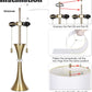 Console Table Lamps Set of 2, End Table Nightstand Bedside Light for Living Room Bedroom, 26" Side Table Lamp, Glam Crystal Ball Brass Metal Base
