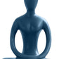 Yoga Pose Statue Zen Decor Figurine Ceramic Blue Yoga Figure Sculpture for Home Desk Decor, 2.1 Inch X 3.3 Inch, 1 PCS