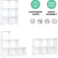 Cube Storage 6-Cube Closet Organizer Bookshelf Bookcase DIY Storage Cubes Organizer Plastic Closet Cabinet Cube Organizer Storage Shelves for Bedroom Living Room, Pure White