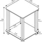 Simplistic Set of 2 End Table, French Oak Grey/Grey
