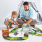 Dinosaur Toys,Create a Dinosaur World Road Race,Flexible Track Playset and 2 Pcs Cool Dinosaur Car for 3 4 5 6 Year & up Old Boy Girls Best Gift
