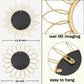 3 Pack Gold Mirrors for Wall Metal Sunburst Wall Mirrors Home Décor Decorative Hanging Wall Art for Living Room Bedroom Entryway