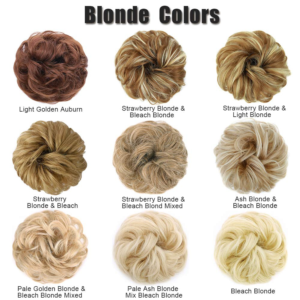 1PCS Messy Hair Bun Hair Scrunchies Extension Curly Wavy Messy Synthetic Chignon for Women Updo Hairpiece