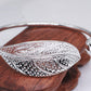 925 Sterling Silver Leaf Charm Bracelets & Bangles for Women Wedding Women Bracelet Vintage Style Adjustable Leaf Feather Bangle