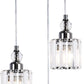 Crystal Pendant Ceiling Light Fixture for Kitchen Island,  Modern Mini Chandelier with Chrome Finished, 3-Light Pendant Lighting with E26 Ceramic Base, Adjustable Height