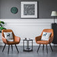 Small round Side Table, 2 Tier Black Wooden End Table/Bed Side Table/Nightstand for Living Room/Bedroom/Small Space,15.6"(D)*19.72"(H),Metal Legs