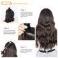 4PCS Clip in Long Soft Glam Waves Thick Hairpieces 20 Inches Chocolate Brown Hair Extensions Synthetic Fiber Double Weft Hair for Women Full Head