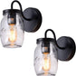 Mason Jar Light Fixture Retro Wall Sconce Farmhouse Hallway Lighting Bathroom Vanity Light (2 Packs)