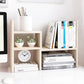 - Desktop Organizer Office Storage Rack Adjustable Wood Display Shelf | Birthday Gifts - Toy - Home Decor | - Free Style Rotation Display - True Natural Stand Shelf White Wood Tone