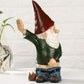 Naughty Peeing Gnome Statue Fairy Garden Funny Dwarf Figurines Resin Yard Decor