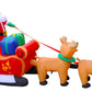 8 Ft Inflatable Christmas Reindeer Pull the Sleigh Take Santa Claus Xmas Decoration for Yard Lawn Garden Home Party Indoor Outdoor