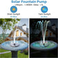 Solar Fountain Pump with LED Lights, 3W Solar Bird Bath Fountain Pump, Free Standing Floating Solar Fountain Water Pump for Bird Bath, Garden, Pond, Pool, Fish Tank