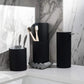 Sleek Matte Black Bathroom Accessory Set 4 Pcs Complete Bathroom Set Modern Bathroom Decor Bathroom Organizer Accesorios Para Baños Toothbrush Holder Soap Dispenser Set Home Decor Clearance