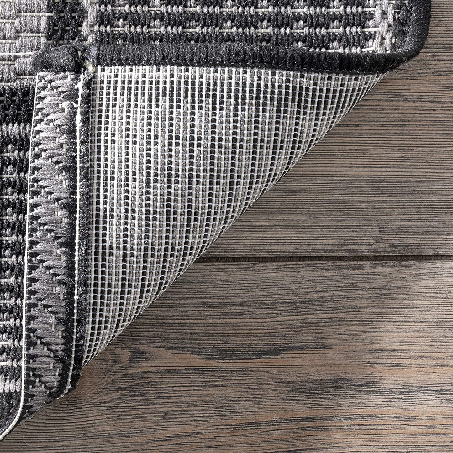 Gris Border Indoor/Outdoor Area Rug, 10' X 13', Grey
