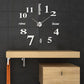 Modern DIY Analog 3D Mirror Surface Large Number Wall Clock Sticker Home Decor