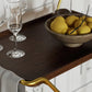 Bar Cart with Wine Rack, 2 Tier Kitchen Cart on Wheels Industrial Coffee Cart, Liquor Cart with Glass Holders for Kitchen Living Room, Brown/Brass