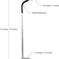 Litespan - Bright LED Floor Lamp for Crafts and Reading, Estheticians' Light for Lash Extensions, Adjustable Gooseneck Standing Lamp for Living Room, Bedroom and Office - Titanium Silver