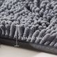Bathroom Rug, Non-Slip Bath Mat 32"X20", Soft Cozy Shaggy Durable Thick Bath Rugs for Bathroom,Easier to Dry, Chenille Rugs for Bathtubs, Rain Showers and under the Sink (Dark Grey)