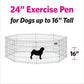 New World Pet Products B550-24 Foldable Exercise Pet Playpen, Black, Small/24 Inch X 24 Inch