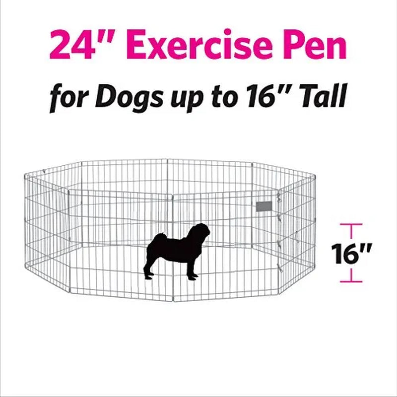 New World Pet Products B550-24 Foldable Exercise Pet Playpen, Black, Small/24 Inch X 24 Inch