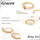 Knuckle Rings Index Finger Rings Hollow Love Rose Gold Ring Sets for Women and Girls
