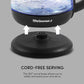 EKT1001B Electric 1.0L Bpa-Free Glass Kettle Cordless 360° Base, Stylish Blue LED Interior, Handy Auto Shut-Off Function – Quickly Boil Water for Tea & More, Graphite Black
