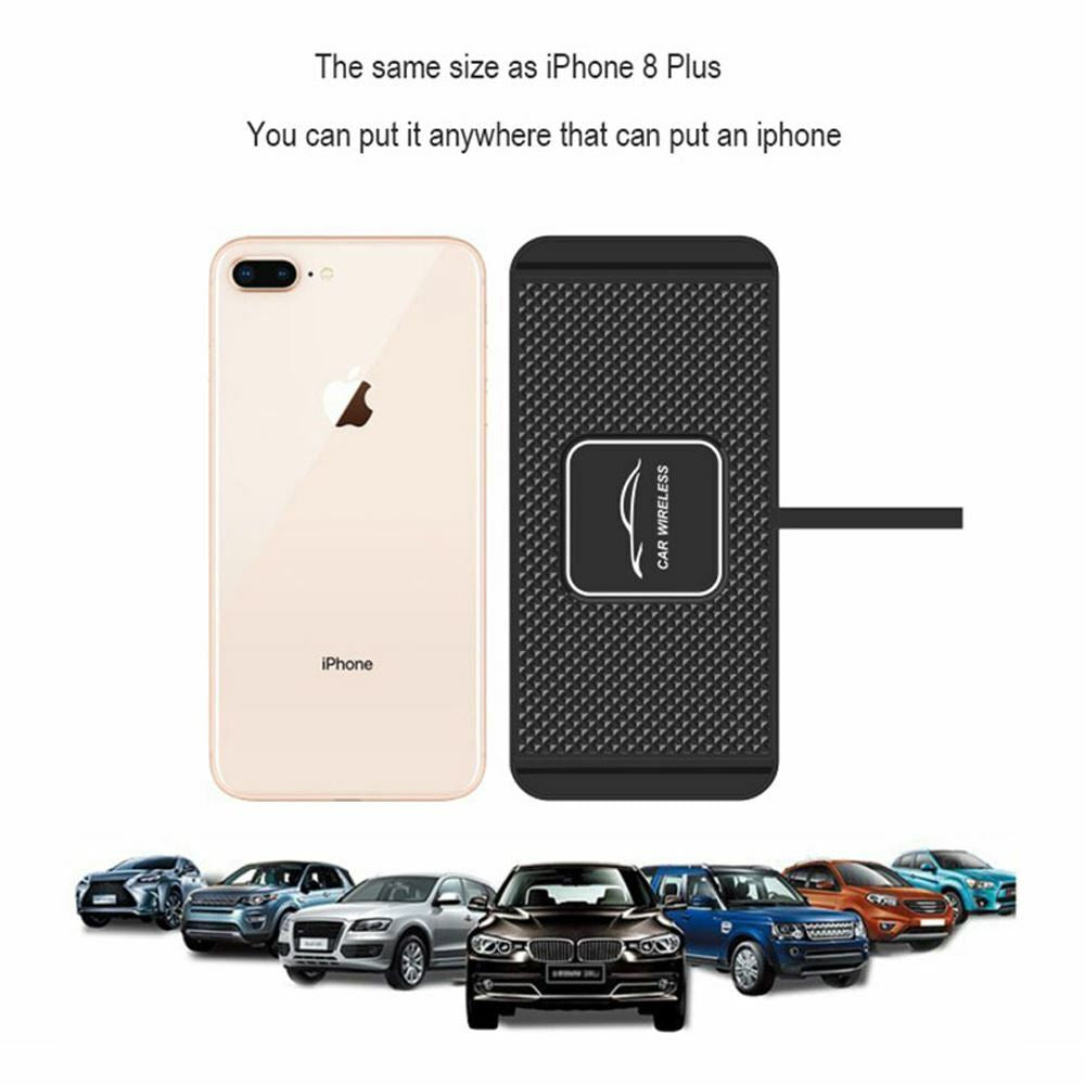 QI Wireless Phone Charger for Car Fast Charging Mat for Iphone Android Universal