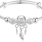 Silver Dream Catcher Tassel Feather Charm Bracelet Bangle Adjustable Mother'S Day Jewelry Gift Birthday Christmas Gifts for Women Mom Wife Girls