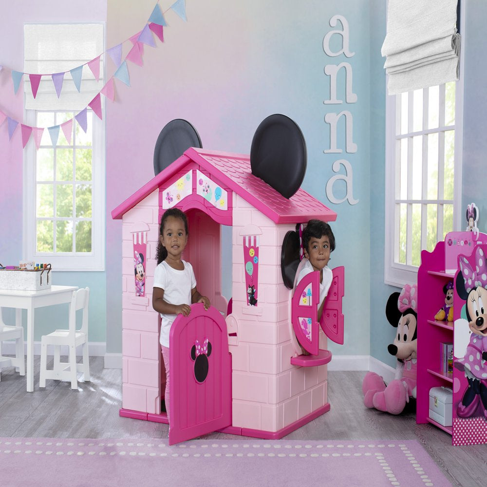 Disney Minnie Mouse Plastic Indoor,Outdoor Playhouse with Easy Assembly