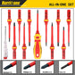 HURRICANE 1000V Insulated Electrician Screwdriver Set, All-In-One Premium Professional 13-Pieces CR-V Magnetic Phillips Slotted Pozidriv Torx Screwdriver