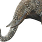 OTARTU African Elephant Wall Bust Sculpture 11" Tall Carved Noble Elephant Head Hanging Wall Decor Art Wooden Color (Elephant)