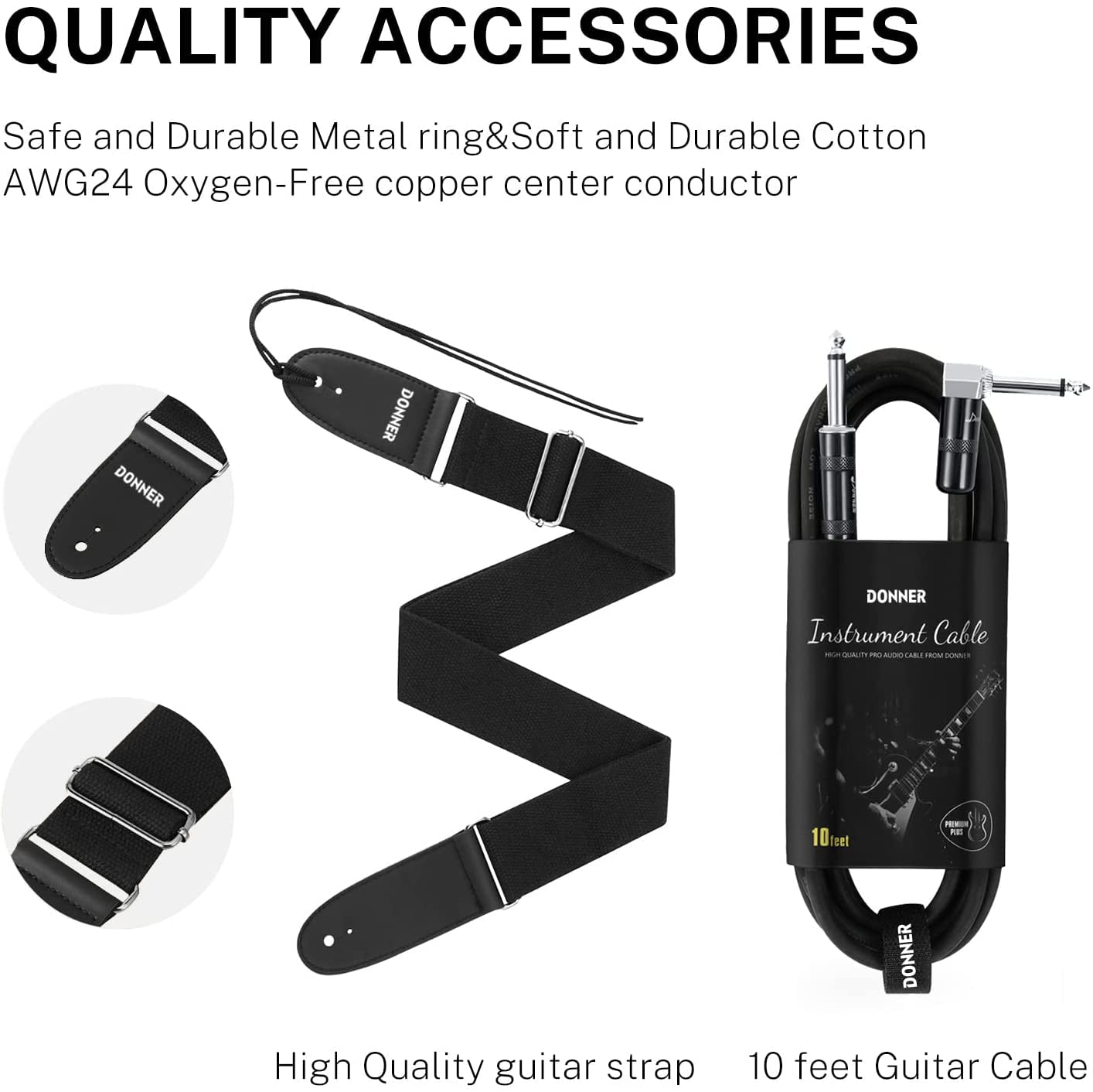 LEFT HANDED Electric Guitar 39 Inch TELE Electric Guitar DTC-100 Solid Body TC Style Electric Guitar Kit with Bag, Strap, Cable for Beginner
