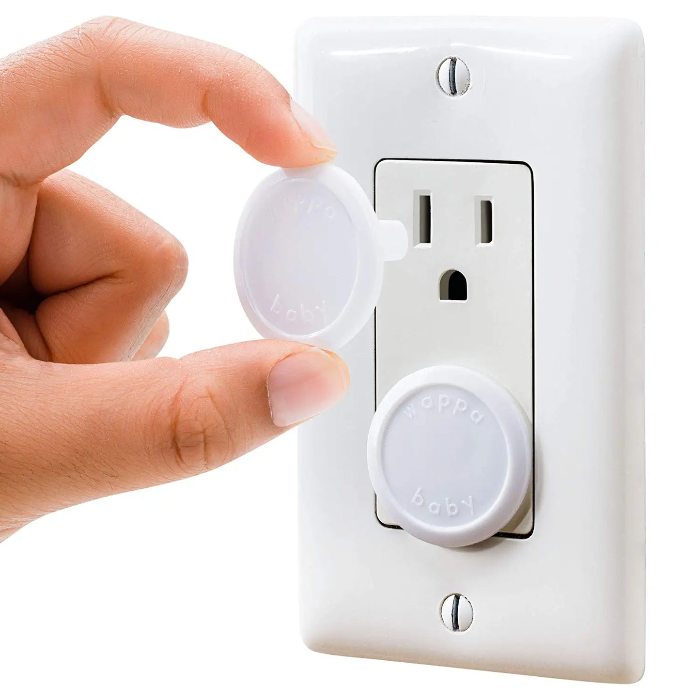 Outlet Covers Baby Proofing (50 Pack) by  | Safe & Secure Electric Plug Protectors | Sturdy Childproof Socket Covers for Home & Office | Easy Installation | Protect Toddlers & Babies | White