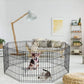 Pet Playpen Puppy Playpen Kennels Dog Fence Exercise Pen Gate Fence Foldable Dog Crate 8 Panels 24 Inch Kennels Pen Playpen Options Ideal for Pet Animals Outdoor Indoor (24 Inch)