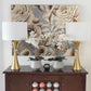 Console Table Lamps Set of 2, End Table Nightstand Bedside Light for Living Room Bedroom, 26" Side Table Lamp, Glam Crystal Ball Brass Metal Base